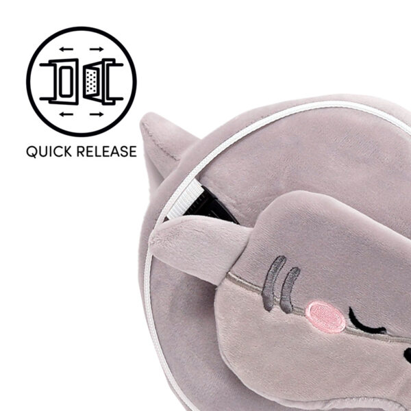 Relaxeazzz Travel Pillow & Eye Mask - Archie the Shark - Image 5