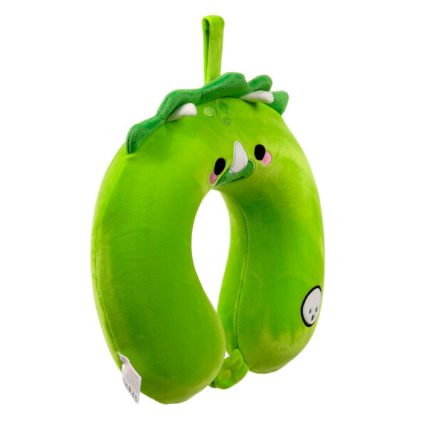 Relaxeazzz Plush Memory Foam Travel Pillow - Huck the Dinosaur Adorasaurs - Image 2