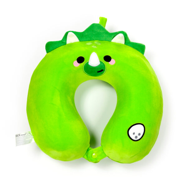 Relaxeazzz Plush Memory Foam Travel Pillow - Huck the Dinosaur Adorasaurs - Image 4