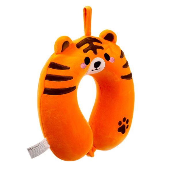 Relaxeazzz Plush Memory Foam Travel Pillow - Alfie the Tiger Adoramals - Image 2