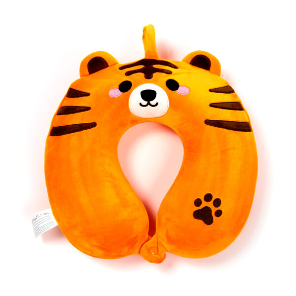 Relaxeazzz Plush Memory Foam Travel Pillow - Alfie the Tiger Adoramals - Image 4