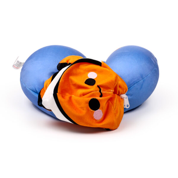 2-in-1 Swapseazzz Travel Pillow and Plush Toy - Finley the Clownfish Adoramals Ocean - Image 7