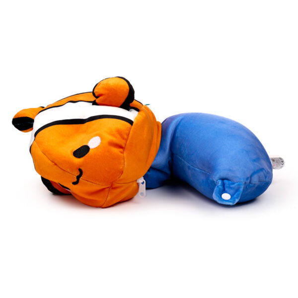 2-in-1 Swapseazzz Travel Pillow and Plush Toy - Finley the Clownfish Adoramals Ocean - Image 8