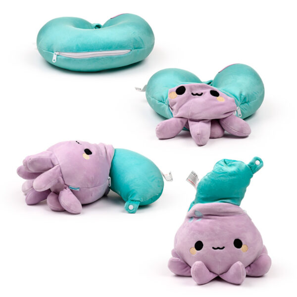 2-in-1 Swapseazzz Travel Pillow and Plush Toy - Wendy the Octopus Adoramals Ocean - Image 2