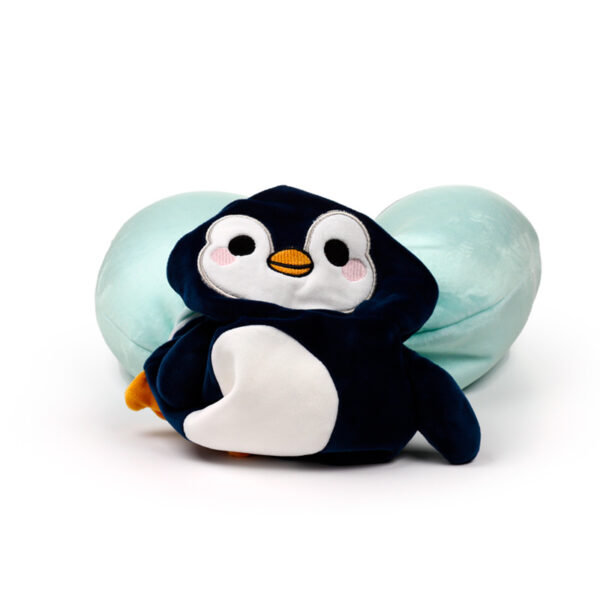 2-in-1 Swapseazzz Travel Pillow and Plush Toy - Nico the Penguin Adoramals Ocean - Image 8