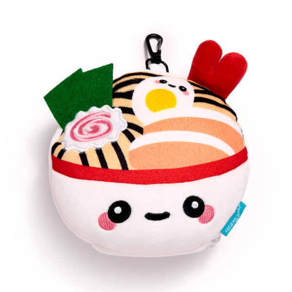 Relaxeazzz Travel Pillow & Eye Mask - Foodiemals Nori the Ramen Bowl - Image 2