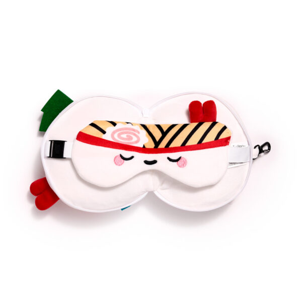 Relaxeazzz Travel Pillow & Eye Mask - Foodiemals Nori the Ramen Bowl - Image 7
