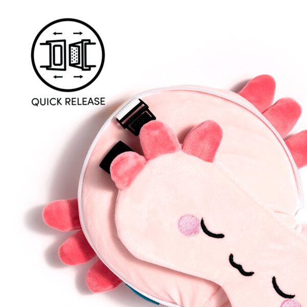 Relaxeazzz Travel Pillow & Eye Mask - Adoramals Maddie the Axolotl - Image 5