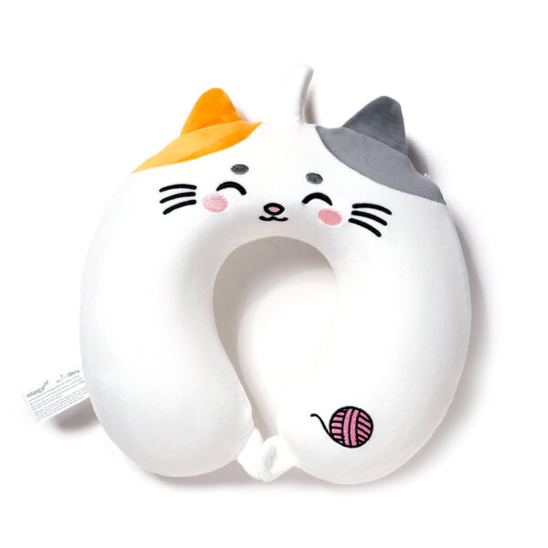 Relaxeazzz Plush Memory Foam Travel Pillow - Adoramals Lola the Cat - Image 2
