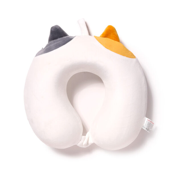 Relaxeazzz Plush Memory Foam Travel Pillow - Adoramals Lola the Cat - Image 3
