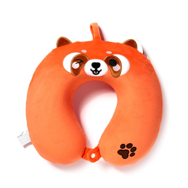 Relaxeazzz Plush Memory Foam Travel Pillow - Adoramals Ru the Red Panda - Image 2