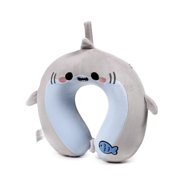 Relaxeazzz Plush Memory Foam Travel Pillow - Adoramals Archie the Shark - Image 4