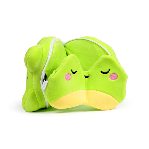 Relaxeazzz Travel Pillow & Eye Mask - Adoramals Silas the Frog - Image 3