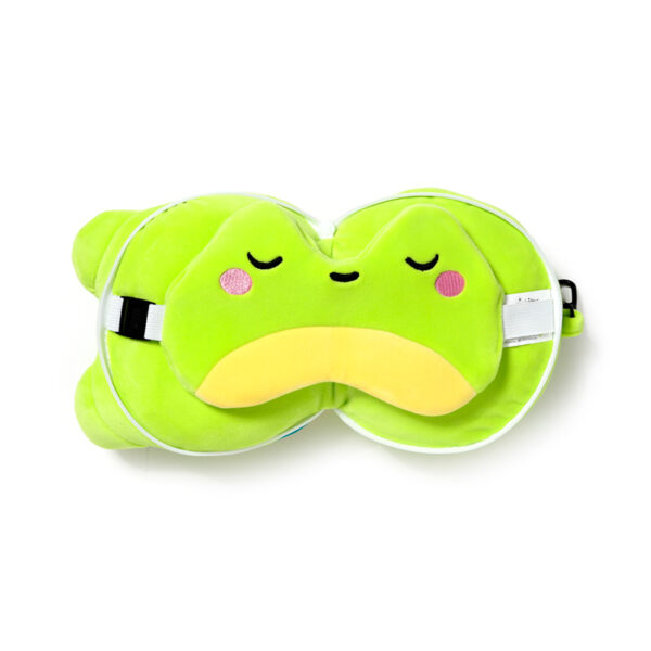 Relaxeazzz Travel Pillow & Eye Mask - Adoramals Silas the Frog - Image 7