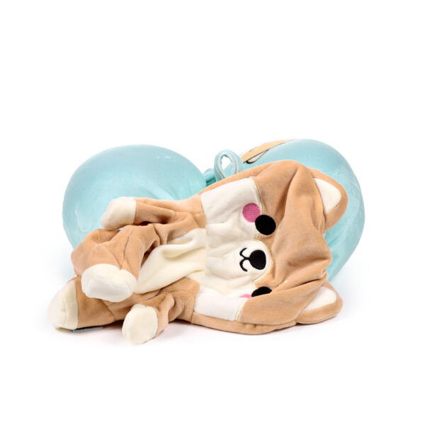 2-in-1 Swapseazzz Travel Pillow and Plush Toy - Adoramals Shuggs the Shiba Inu - Image 5