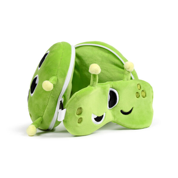 Relaxeazzz Travel Pillow & Eye Mask - Space Cadet Alien - Image 3