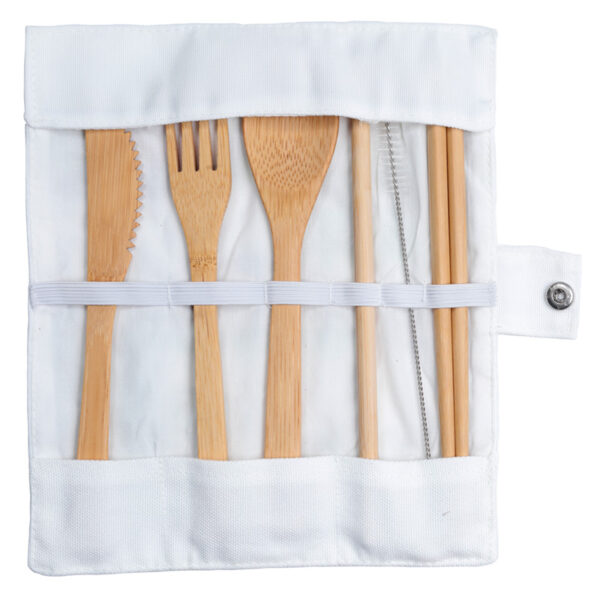 100% Natural Bamboo Cutlery 6 Piece Set - London Tour - Image 3