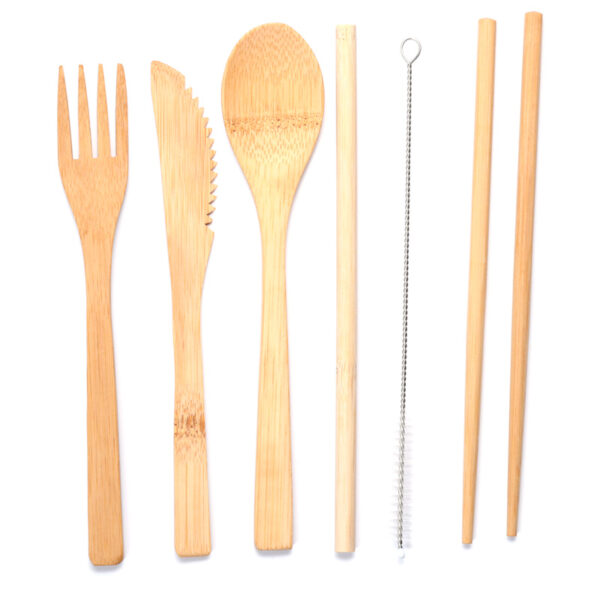 100% Natural Bamboo Cutlery 6 Piece Set - London Tour - Image 5
