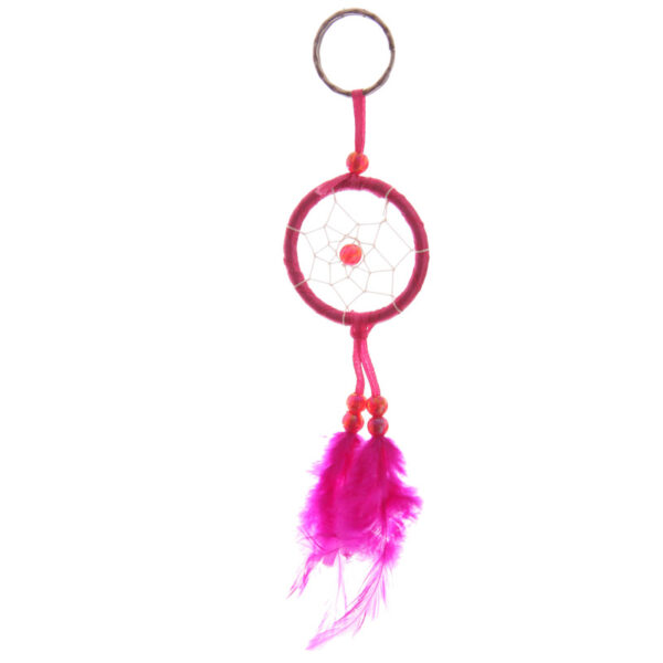 Dreamcatcher Keyring - Bright Mini Feathers - Image 2