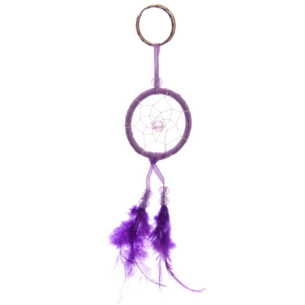 Dreamcatcher Keyring - Bright Mini Feathers - Image 3