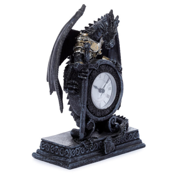 Gothic Armoured Dragon Mantle Clock - Image 4