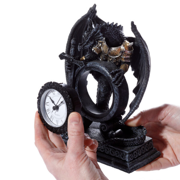 Gothic Armoured Dragon Mantle Clock - Image 5