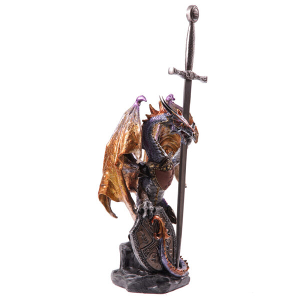 Fire Shield Dark Legends Dragon Figurine - Image 2