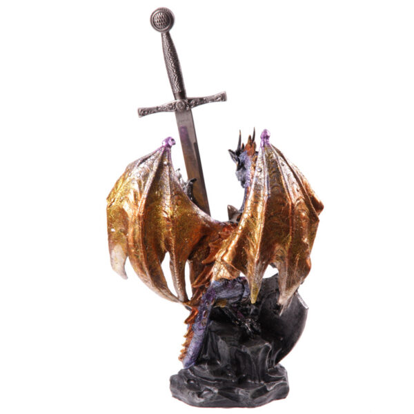 Fire Shield Dark Legends Dragon Figurine - Image 3