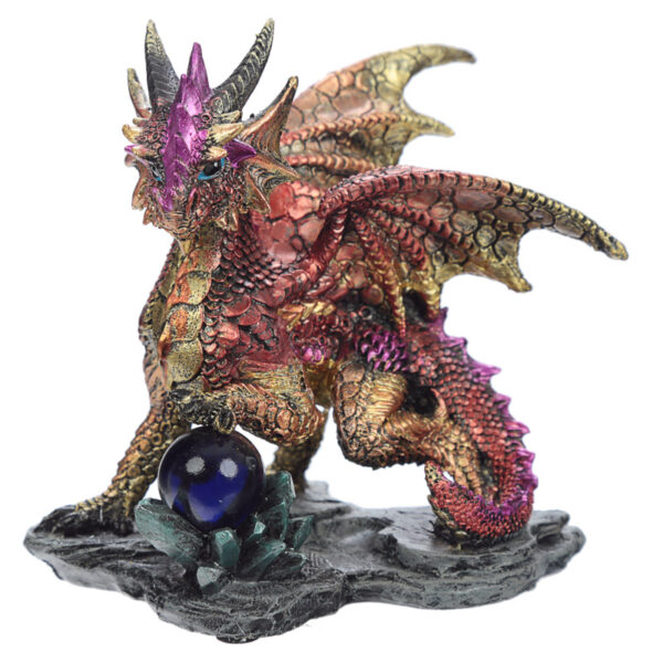 Crystal Rock Soothsayer Enchanted Nightmare Dragon Figurine - Image 2