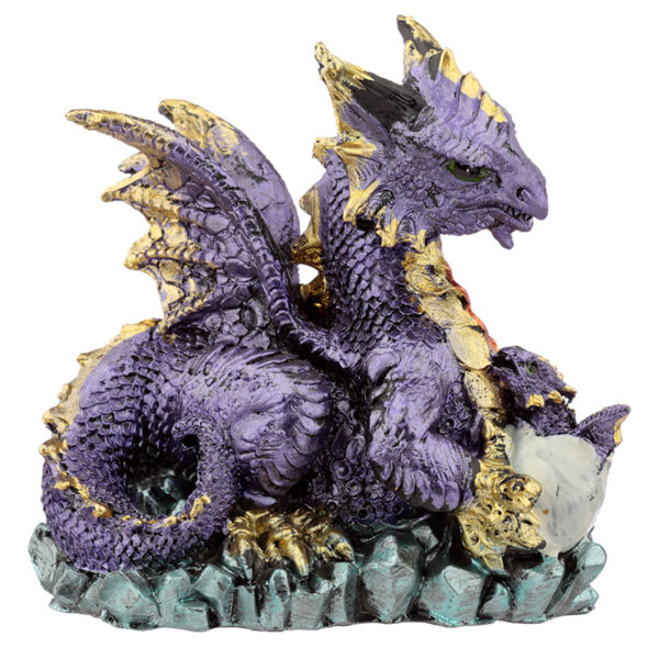 Mother and Hatching Baby Elements Dragon Figurine - Image 5