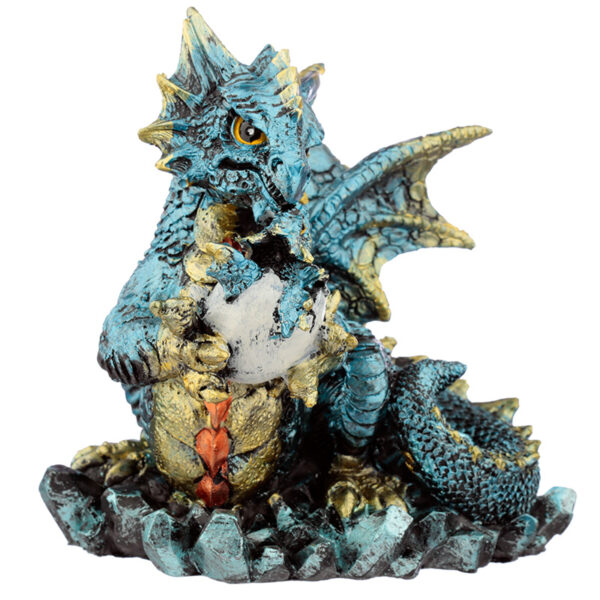 Mother and Hatching Baby Elements Dragon Figurine - Image 8