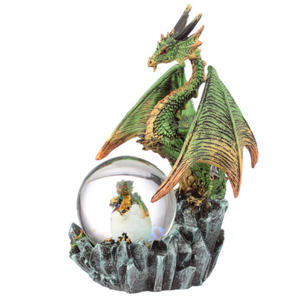 Crystal Orb Dark Legends Dragon Waterball Snow Globe - Image 3