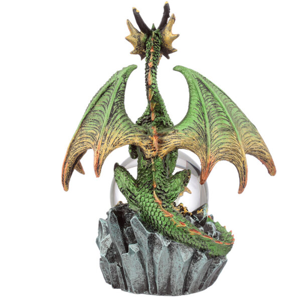 Crystal Orb Dark Legends Dragon Waterball Snow Globe - Image 4
