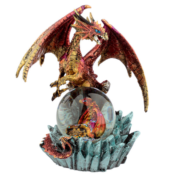 Crystal Orb Dark Legends Dragon Waterball Snow Globe - Image 5