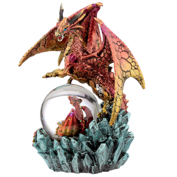 Crystal Orb Dark Legends Dragon Waterball Snow Globe - Image 6