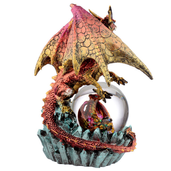 Crystal Orb Dark Legends Dragon Waterball Snow Globe - Image 7