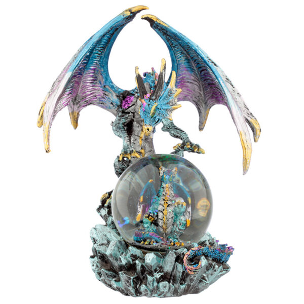 Crystal Orb Dark Legends Dragon Waterball Snow Globe - Image 8