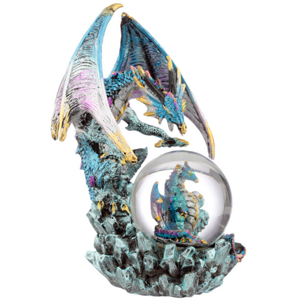 Crystal Orb Dark Legends Dragon Waterball Snow Globe - Image 9