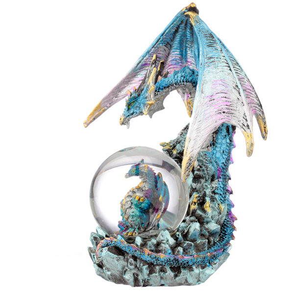 Crystal Orb Dark Legends Dragon Waterball Snow Globe - Image 10