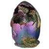 Hatching Egg Metallic Rainbow Dragon Figurine - Image 2