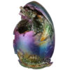 Hatching Egg Metallic Rainbow Dragon Figurine - Image 3
