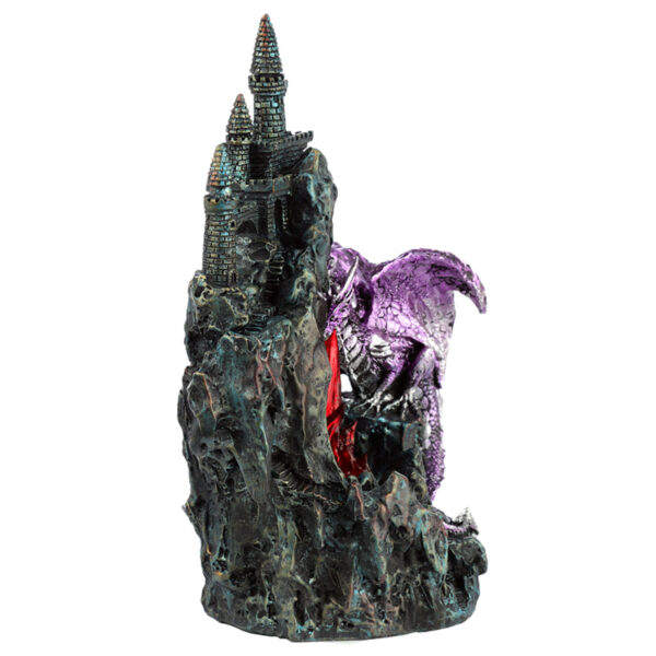 Fire Breather Cliff Top Castle LED Dark Legends Dragon Figurine - Image 5
