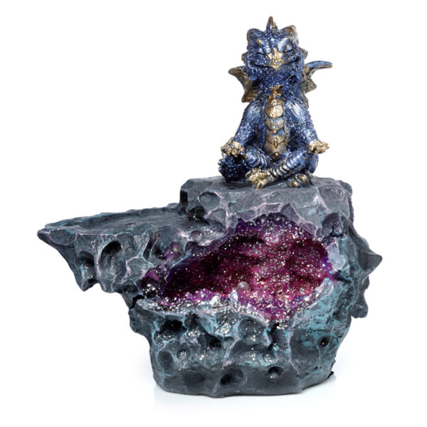 Elements Yoga Dragon LED Crystal Cave Ashcatcher Incense Stick Burner - Image 6