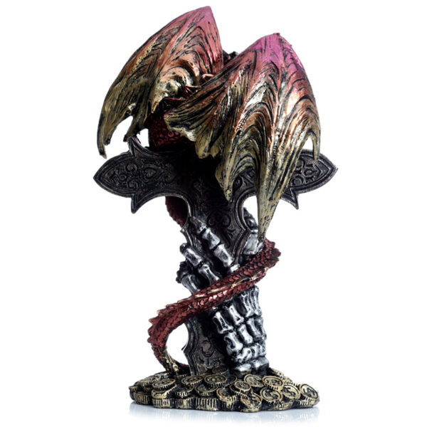 Dark Legends Celtic Cross Treasure Guardian Dragon - Image 4