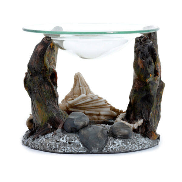 Shadows of Darkness Sleeping Bones Dragon Skeleton Oil & Wax Burner with Glass Dish - Image 4