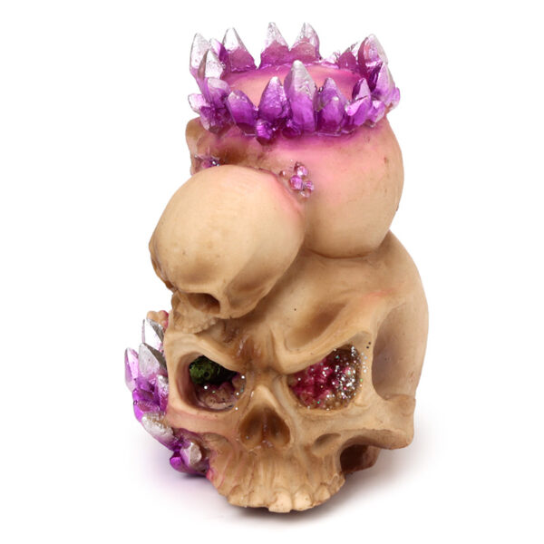 Tea Light Candle Holder - Elements Baby Dragon Crystal Skull Cave - Image 4