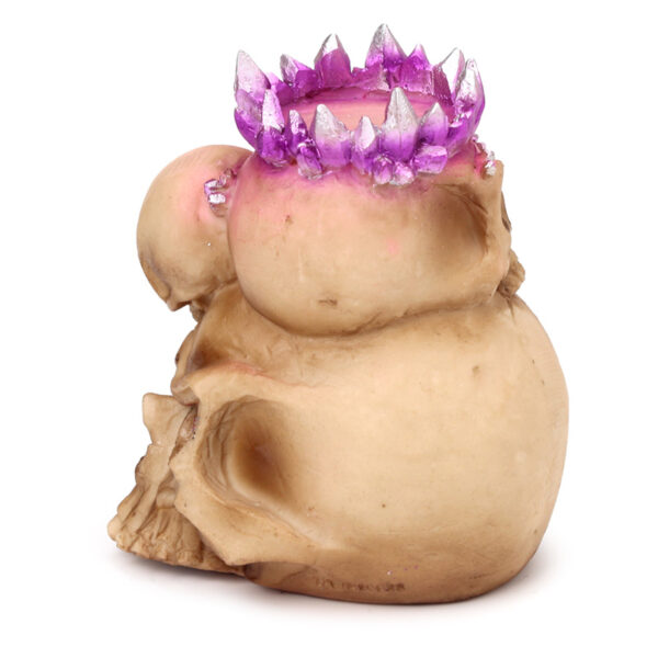 Tea Light Candle Holder - Elements Baby Dragon Crystal Skull Cave - Image 5