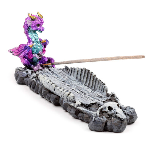 Ashcatcher Incense Burner - Elements Baby Dragon Skeleton - Image 2