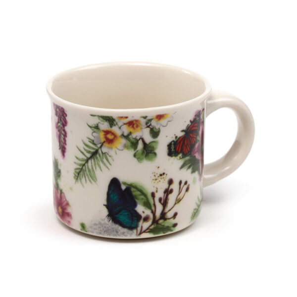 Set of 2 Porcelain Espresso Cups - Butterfly Meadows - Image 3