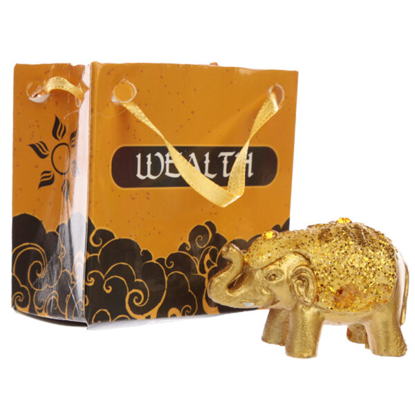 Cute Collectable Glitter Elephant in a Mini Gift Bag - Image 2